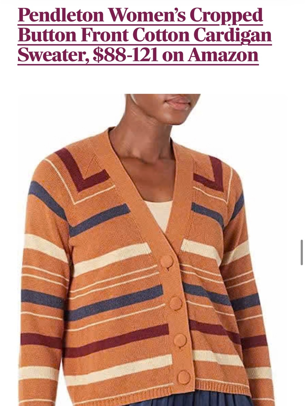 Pendleton Striped Grandpa Cardigan☕️ - Picture 8 of 9